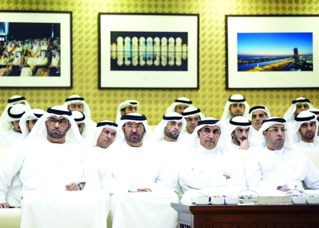 "سلطان الجابر وعبدالله السويدي ومحمد الرميثي وعلي المنصوري وعدد من الحضور"