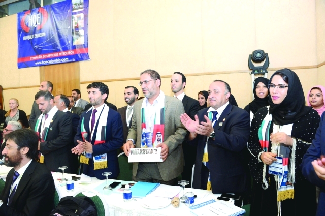 "فريق العمل عقب الفوز باستضافة الحدث العالمي \tوام"