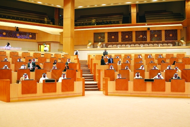 "جانب من أعمال الجلسة الإجرائية الأولى البيان"