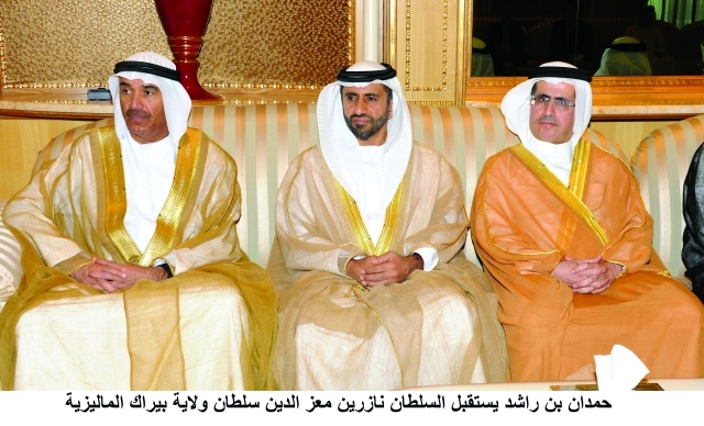 "حسين لوتاه وسعيد الطاير وأحمد بن حميدان خلال اللقاء \tوام"