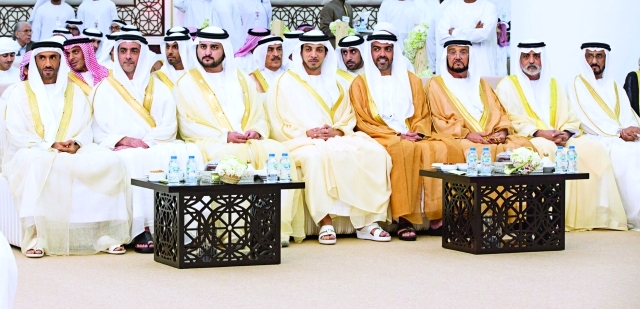 "مكتوم بن محمد و نهيان وسيف ومنصور وحامد بن زايد ونهيان بن مبارك"