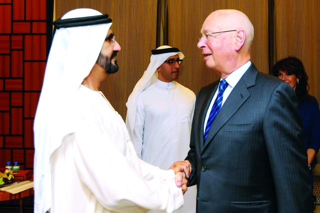 "محمد بن راشد مستقبلا كلاوس شواب تصوير- خليفة عيسى"