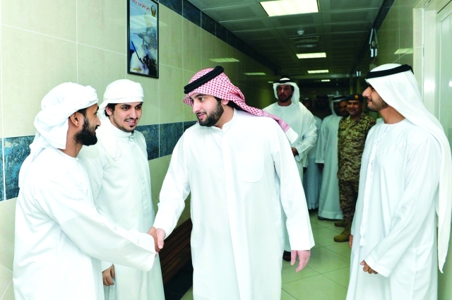 ".. وسموه خلال وصوله معسكر آل نهيان في أبوظبي"
