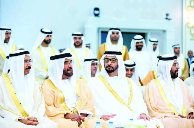 "طحنون بن محمد وحمدان بن زايد وسيف بن محمد ومحمد المر"