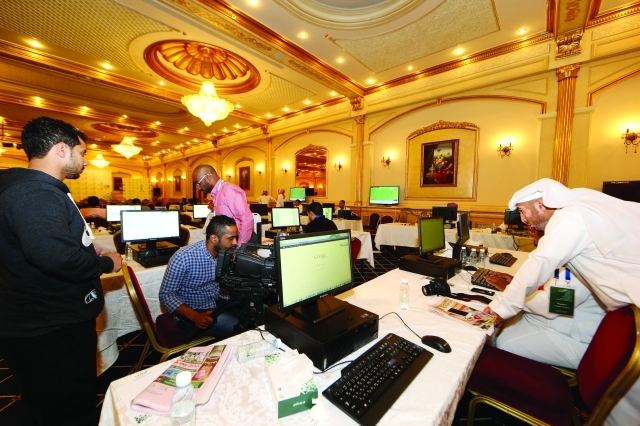 "من افتتاح المركز الإعلامي للبطولة"