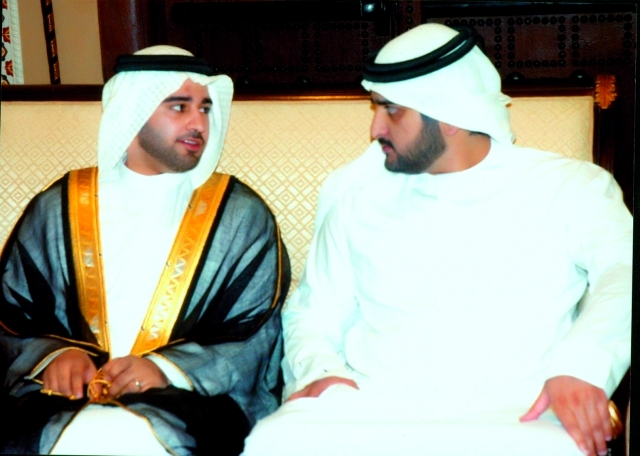 "مكتوم بن محمد والعريس مروان كلداري"