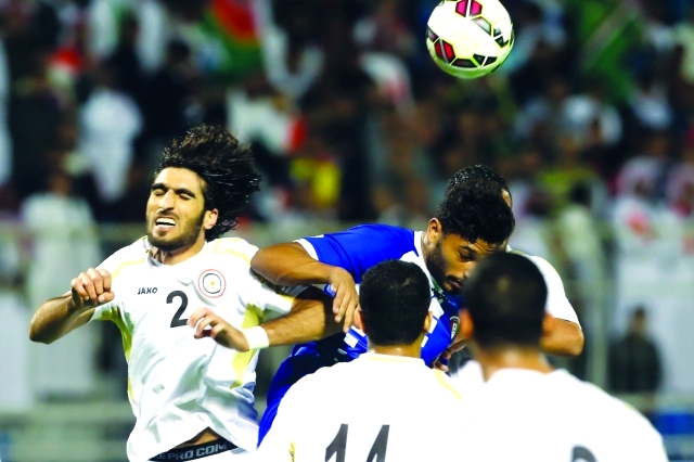 "الأزرق نجح بالخروج فائزاً بهدف قاتل في مرمى العراق\t  تصوير - خالد نوفل"