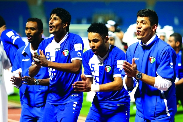 "فرحة لاعبي الكويت بالفوز على العراق"