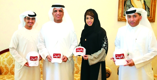 حاكم رأس الخيمة  يستقبل حملة نحن معاك يالأبيض