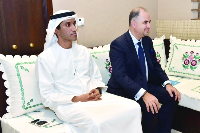 "عبدالله البسطي خلال اللقاء"