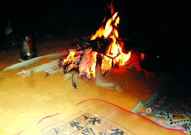 "إشعال النار في البر"