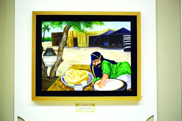 "من أعمال الفنانة هدى الريامي تصوير- عبدالله المطروشي"