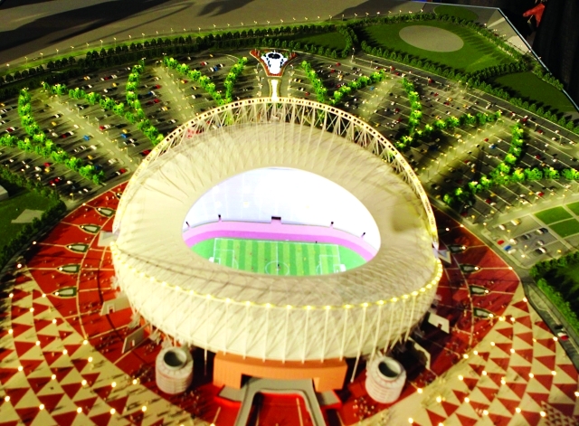 "تصميم للاستاد خلال عرضه في الرياض"