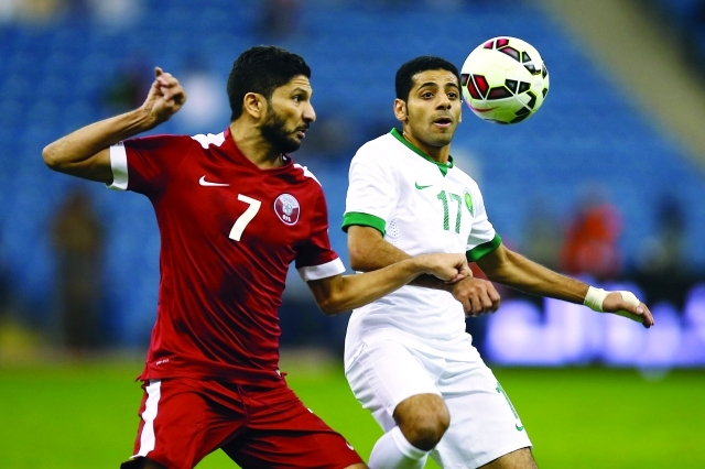 "من مباراة السعوديه و قطر في افتتاح كأس الخليج"