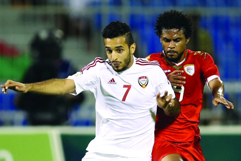 "خلال مباراة تحديد المراكز الثالث والرابع بين منتخب الامارات ومنتخب عمان في خليجي 22 بالرياض, نوفمبر 25 2014 تصوير سالم خميس"