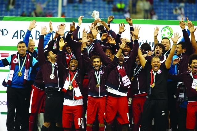 "تتويج المنتخب القطري ببطولة كأس الخليج 22"