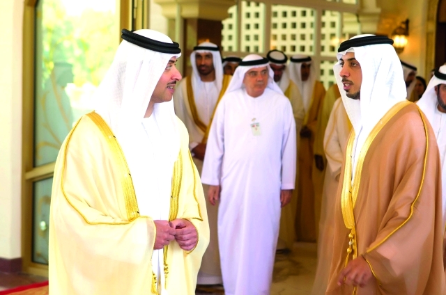 "هزاع وسعيد ومنصور بن زايد"