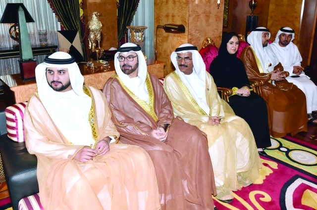 "مكتوم بن محمد ومحمد القرقاوي وعبدالله بلحيف وخليفة سليمان ونجلاء القاسمي وسلطان السبوسي"
