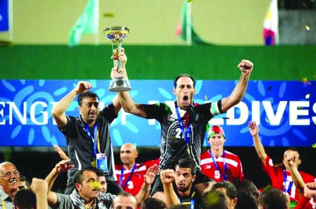 "المنتخب الفلسطيني مرشح لنيل جائزة أفضل منتخبمن المصدر"
