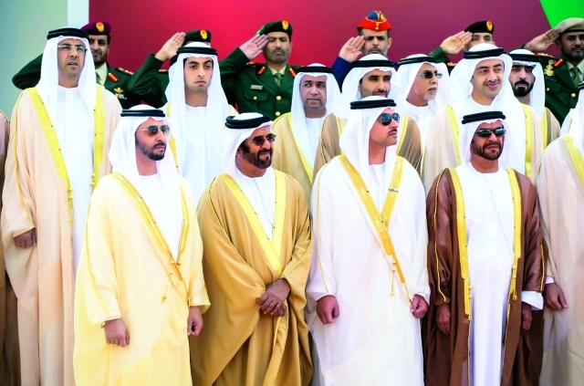 "حمدان بن زايد وسيف بن محمد وسرور بن محمد وهزاع وعبد الله بن زايد"