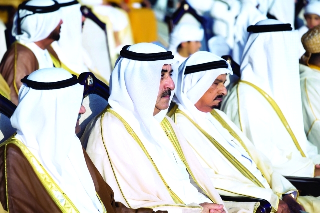 "النعيمي والشرقي والمعلا خلال العرض العسكري"