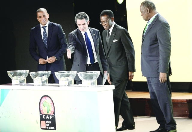 "مراسم قرعة كأس افريقيا 2015 في غينيا الاستوائية - أ ف ب"