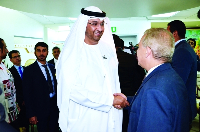 "الجابر لدى وصوله إلى مستشفى سرطان الأطفال"