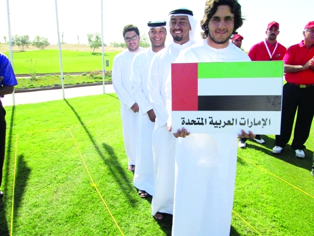 "منتخبنا خلال عرض افتتاح البطولة"