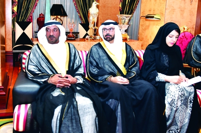"أحمد بن سعيد ومحمد القرقاوي وريم الهاشمي"