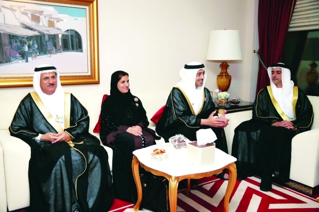 "سيف وعبدالله بن زايد ولبنى القاسمي وسلطان المنصوري"