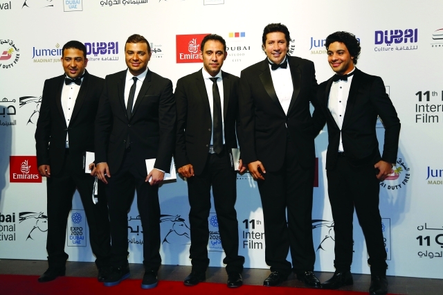 "هاني رمزي وعمرو مصطفى يتوسطان أحمد جمال ورامي صبري"