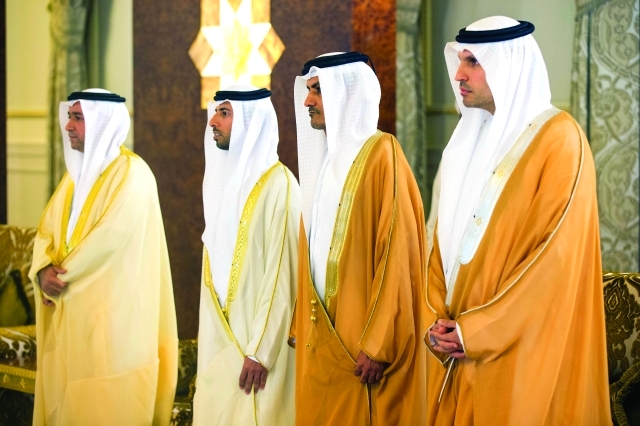 "سلطان البادي وسهيل المزروعي وخلدون المبارك وعلي الشامسي"