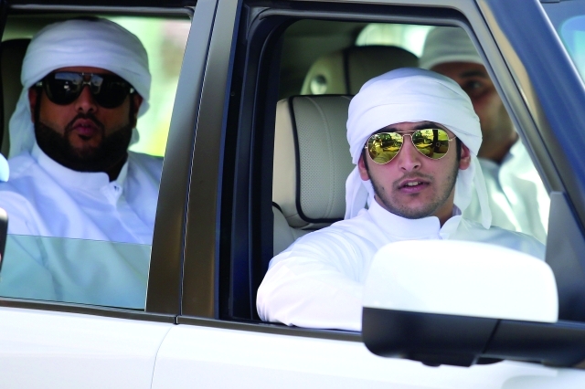 "مكتوم بن حمدان خلال الحدث"