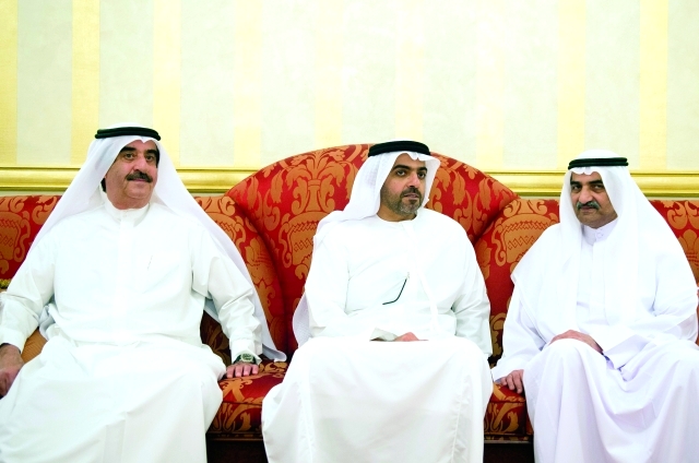 "حاكم الفجيرة يتلقى تعازي سعود المعلا وحامد بن زايد"