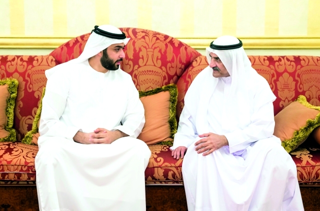 "حاكم الفجيرة يتلقى تعازي راشد بن سعود"