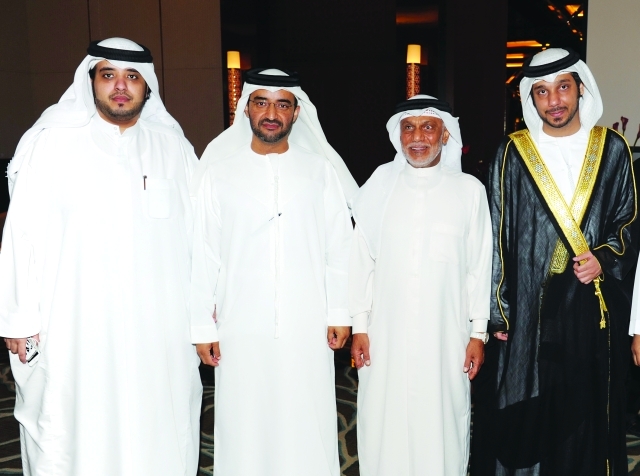 "العريس سعيد راشد شرار، راشد شرار، خالد الظنحاني وخالد بن جرش"