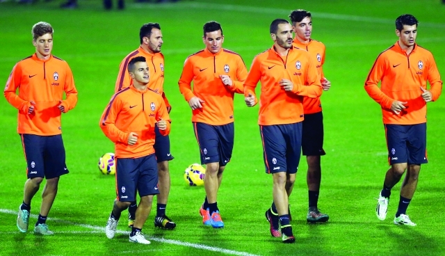 "جانب من تدريبات يوفنتوس في قطر - أفب"
