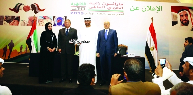 "الجابر وخالد عبد العزيز وعدوي وأمل بوشلاخ خلال المؤتمر الصحافي \t وام"