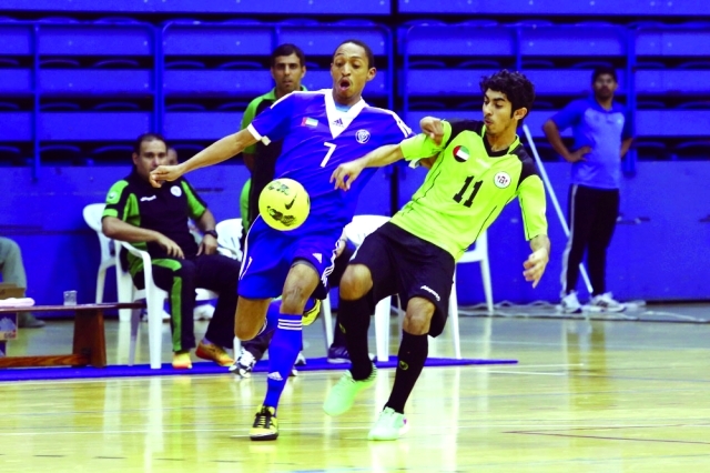 "من لقاء النصر ودبا الحصن في دوري الصالات \t\t\t\t\t\t\t- البيان"