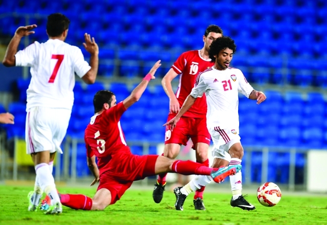 "حبوش قاد منتخبنا الى الفوز على الأردن - تصوير: هشام تيكنوين"