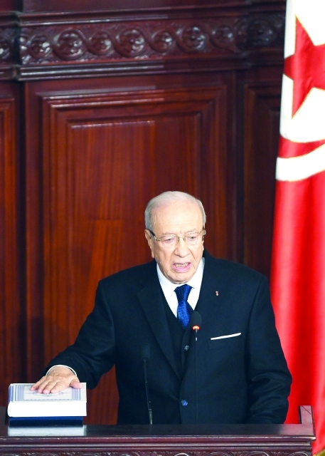 "الرئيس التونسي الجديد يؤدي اليمين الدستورية امام مجلس النواب ــ أ.ف.ب"