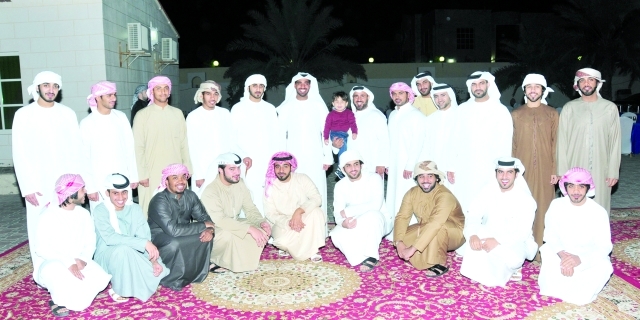 "ثاني البلوشي ووالده وإخوانه والأهل والمدعوين"