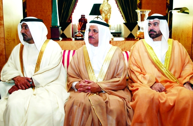 "أحمد بن سعيد ومحمد القرقاوي وسلطان المنصوري"