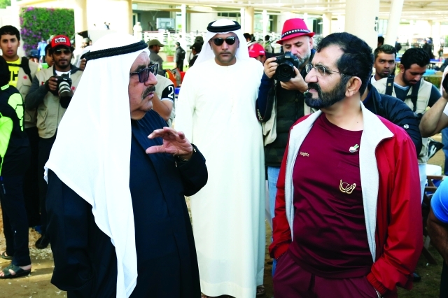 "محمد بن راشد في حديث مع حمدان بن راشد"