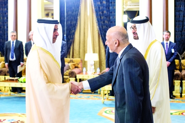 "...ومصافحاً سيف بن زايد"