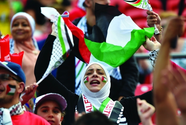 "جماهير فلسطين حرصت على مؤازرة منتخب بلادها"