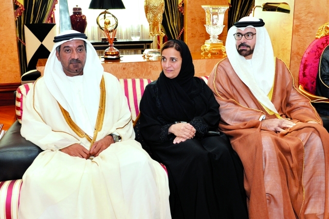 "أحمد بن سعيد ولبنى القاسمي ومحمد القرقاوي"