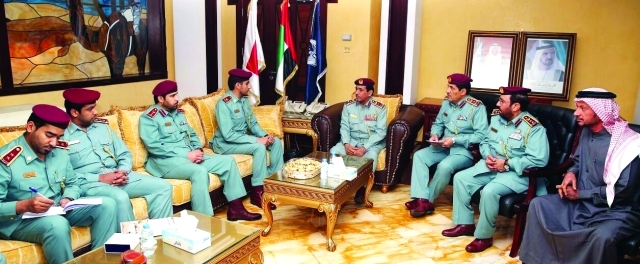 "علي علوان مستقبلاً الرائد محمد آل علي والوفد المرافق"