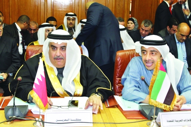 "عبد الله بن زايد مع نظيره البحريني في اجتماع وزراء الخارجية ــ البيان"