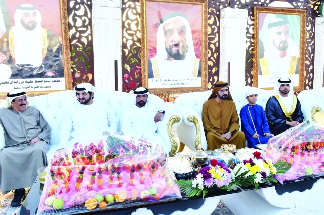 "نائب رئيس الدولة يشهد بحضور مكتوم بن محمد والنابودة أفراح مايد الفلاسي"